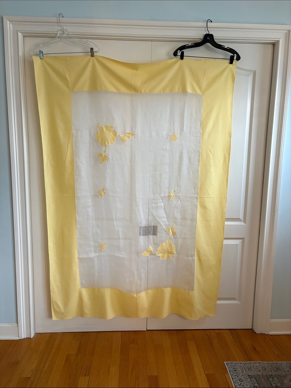 VINTAGE LINEN TABLE CLOTH Size: 50” Wide x 69” Long